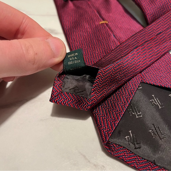 Ralph Lauren 100% Silk Tie - Picture 3 of 5